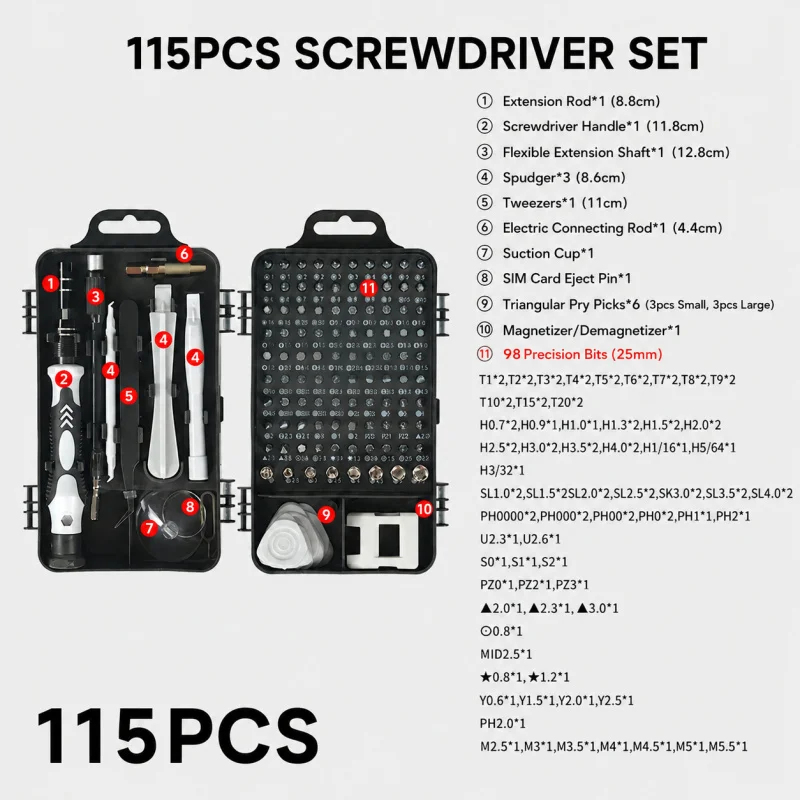Portable 115in1 Magnetic Screw - Electronics Repair Business review and price