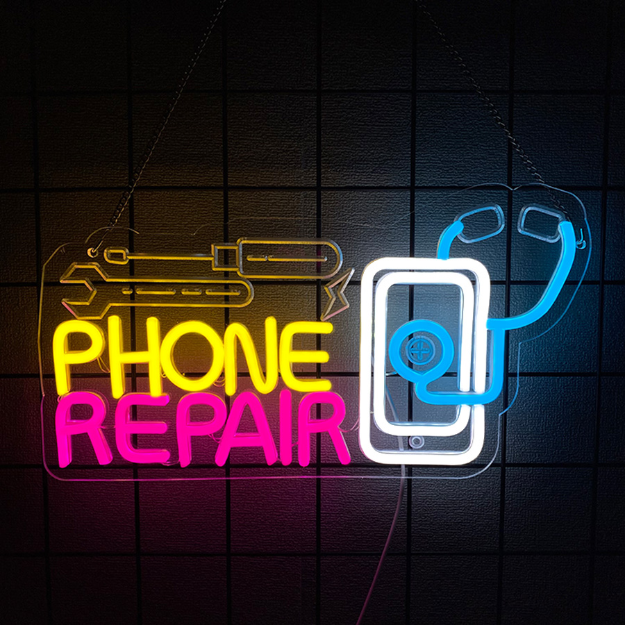 Phone Repair Neon Sign For Wal - Electronics Repair Store review and price
